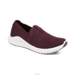 Angie Arch Support Sneakers Aetrex Women Shimmery Burgundy XLXT0177