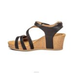 Avril Quarter Strap Wedge Aetrex Women Black XLXT0240 - Image 4