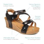 Avril Quarter Strap Wedge Aetrex Women Black XLXT0240 - Image 8