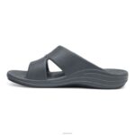 Bali Orthotic Slides Aetrex Men Charcoal XLXT0329 - Image 3