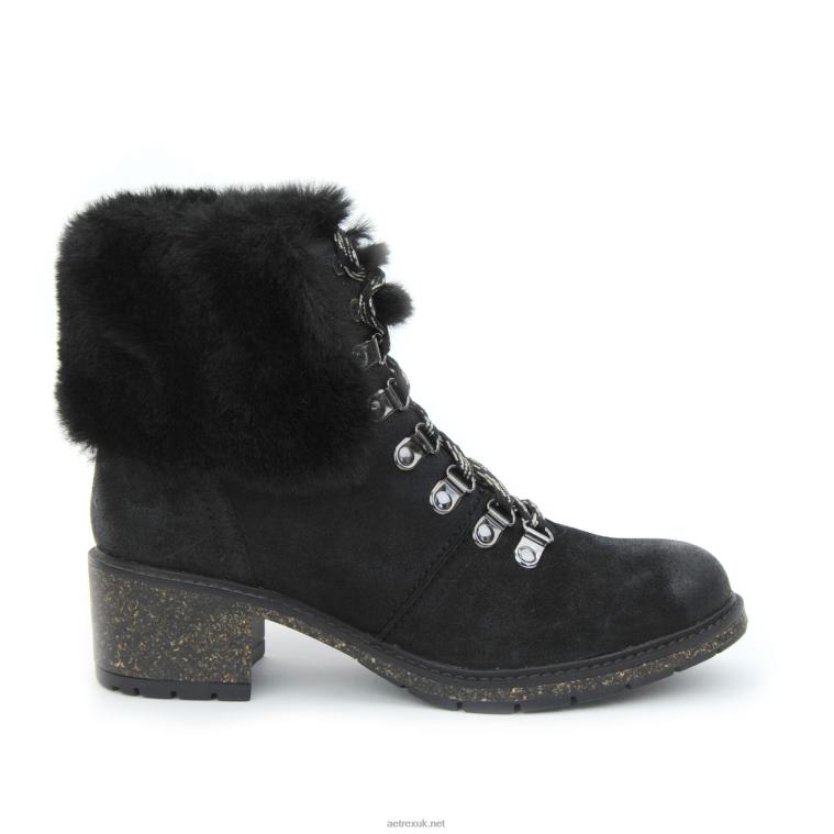 Brooklyn Weather Friendly Fur Lace Up Boot Aetrex Women Black XLXT0124 - Image 2