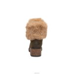 Brooklyn Weather Friendly Fur Lace Up Boot Aetrex Women Khaki XLXT099 - Image 3