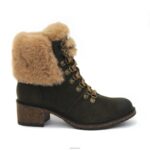 Brooklyn Weather Friendly Fur Lace Up Boot Aetrex Women Khaki XLXT099 - Image 4