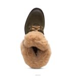 Brooklyn Weather Friendly Fur Lace Up Boot Aetrex Women Khaki XLXT099 - Image 5