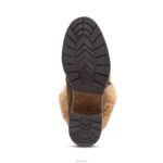 Brooklyn Weather Friendly Fur Lace Up Boot Aetrex Women Khaki XLXT099 - Image 6