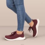 Carly Arch Support Sneakers Aetrex Women Burgundy XLXT0248 - Image 9