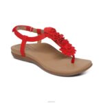Charli Thong Sandal Aetrex Women Red XLXT0136