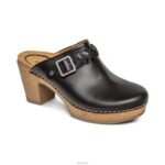 Corey Clog Aetrex Women Black Leather XLXT0221