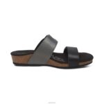 Daisy Adjustable Slide Aetrex Women Black XLXT066 - Image 2