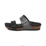 Daisy Adjustable Slide Aetrex Women Black XLXT066 - Image 4
