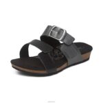 Daisy Adjustable Slide Aetrex Women Black XLXT066 - Image 7
