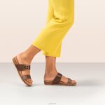 Daisy Adjustable Slide Aetrex Women Brown XLXT084 - Image 9