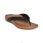 Emmy Braided Thong Aetrex Women Black XLXT0167