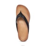 Emmy Braided Thong Aetrex Women Black XLXT0167 - Image 5