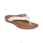 Emmy Braided Thong Aetrex Women White XLXT0168