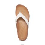 Emmy Braided Thong Aetrex Women White XLXT0168 - Image 5