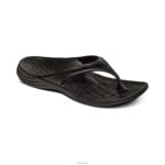 Fiji Orthotic Flips Aetrex Women Black Sparkle XLXT0301