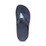 Fiji Orthotic Flips Aetrex Women Navy XLXT034 - Image 2
