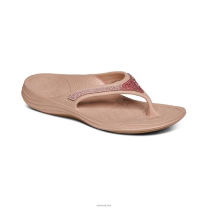 Fiji Orthotic Flips Aetrex Women Pink Sparkle XLXT0263