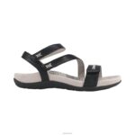 Gabby Adjustable Quarter Strap Sandal Aetrex Women Black XLXT010 - Image 4
