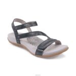 Gabby Adjustable Quarter Strap Sandal Aetrex Women Pewter XLXT037