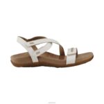 Gabby Adjustable Quarter Strap Sandal Aetrex Women White XLXT015 - Image 4