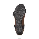 Grace Adjustable Woven Wedge Aetrex Women Black XLXT054 - Image 7