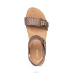 Grace Adjustable Woven Wedge Aetrex Women Taupe XLXT057 - Image 6