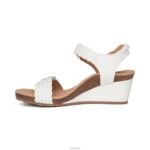 Grace Adjustable Woven Wedge Aetrex Women White XLXT0139 - Image 5