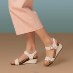 Grace Adjustable Woven Wedge Aetrex Women White XLXT0139 - Image 9