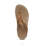 Harper Adjustable Slingback Thong Aetrex Women Cognac XLXT040 - Image 2