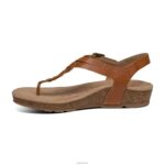 Harper Adjustable Slingback Thong Aetrex Women Cognac XLXT040 - Image 5
