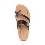 Izzy Adjustable Slide Sandal Aetrex Women Black XLXT087 - Image 6