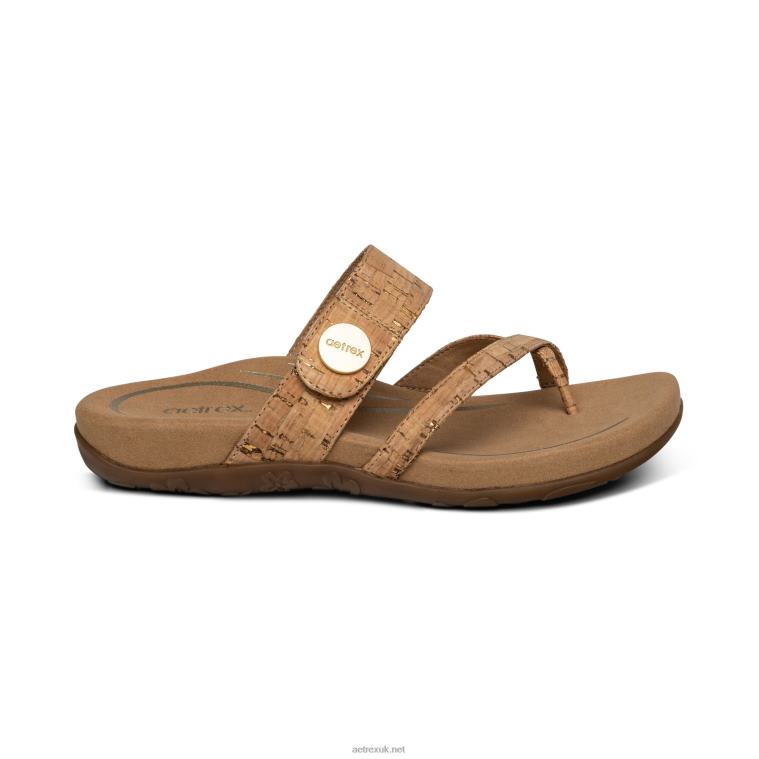 Izzy Adjustable Slide Sandal Aetrex Women Cork XLXT0215 - Image 2