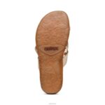 Izzy Adjustable Slide Sandal Aetrex Women Gold Sparkle XLXT0211 - Image 5