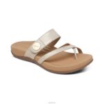 Izzy Adjustable Slide Sandal Aetrex Women Light Gold XLXT0166