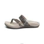 Izzy Adjustable Slide Sandal Aetrex Women Pewter Sparkle XLXT050 - Image 4