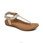 Jane Thong Sandal Aetrex Women Gold XLXT0250