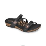 Janey Braided Slide Aetrex Women Black XLXT019