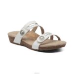 Janey Braided Slide Aetrex Women White XLXT026