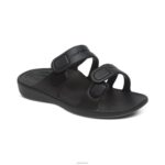 Janey Sport Slide Aetrex Women Black XLXT0183 - Image 7