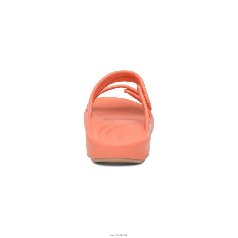 Janey Sport Slide Aetrex Women Coral XLXT048 - Image 3