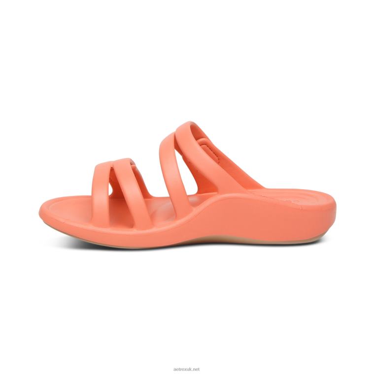 Janey Sport Slide Aetrex Women Coral XLXT048 - Image 4