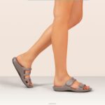 Janey Sport Slide Aetrex Women Grey XLXT0163 - Image 9