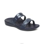 Janey Sport Slide Aetrex Women Navy XLXT0148