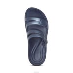 Janey Sport Slide Aetrex Women Navy XLXT0148 - Image 5