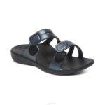 Janey Sport Slide Aetrex Women Pewter XLXT0104 - Image 7