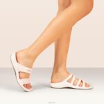 Janey Sport Slide Aetrex Women White XLXT080 - Image 9