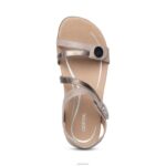 Jess Adjustable Quarter Strap Sandal Aetrex Women Smoke XLXT0165 - Image 6