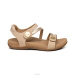 Jess Adjustable Quarter Strap Sandal Aetrex Women Tan XLXT0234 - Image 2